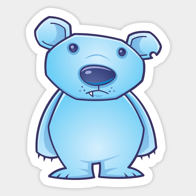 Polar Bear Cub Sticker by fizzgig